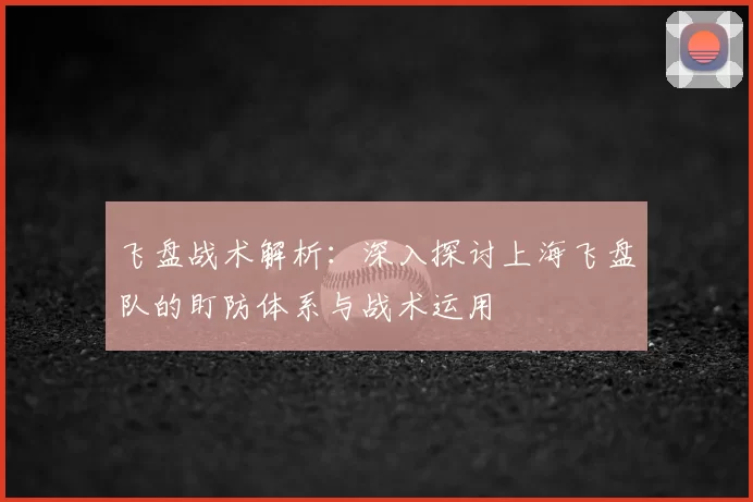 飞盘战术解析:深入探讨上海飞盘队的盯防体系与战术运用